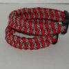 Red, Black & Grey Criss-Cross Paracord Bracelet - Image 2