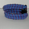 Purple and Blue Criss-Cross Paracord Bracelet - Image 2