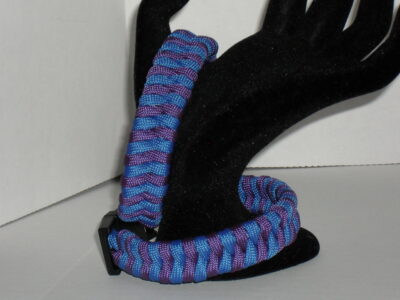 Purple and Blue Criss-Cross Paracord Bracelet