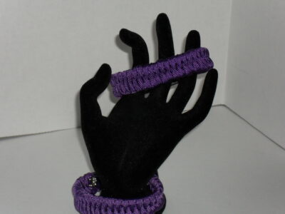 Purple Criss Cross Paracord Bracelet - Image 2