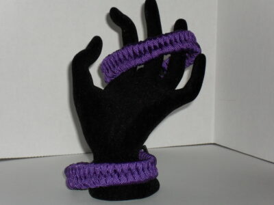 Purple Criss Cross Paracord Bracelet