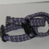 Purple, Black & Grey Spotted Criss-Cross Paracord Bracelet - Image 4