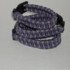 Purple, Black & Grey Spotted Criss-Cross Paracord Bracelet - Image 3