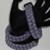 Purple, Black & Grey Spotted Criss-Cross Paracord Bracelet