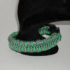 Green and Black/Grey Spotted Criss-Cross Paracord Bracelet