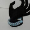 Light Blue, Black & Grey Spotted Criss-Cross Paracord Bracelet - Image 2