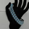 Light Blue, Black & Grey Spotted Criss-Cross Paracord Bracelet