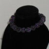 Purple Beaded Rhinestone Bracelet