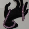 Light Purple Beaded Rhinestone Bracelet - Image 2