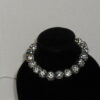 Silver Beaded Rhinestone Bracelet