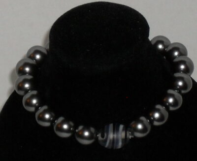 Gun Metal Silver Bracelet - Image 2