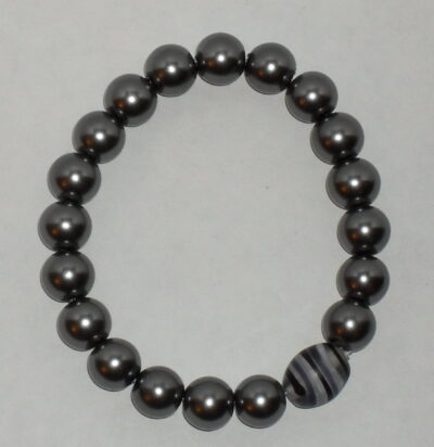 Gun Metal Silver Bracelet