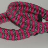 Hot Pink and Black & Grey Spotted Criss-Cross Paracord Bracelet