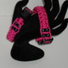 4-Beaded Hot Pink Paracord Bracelet - Image 4