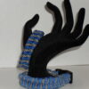 Blue, Black & Grey Spotted Criss-Cross Paracord Bracelet - Image 2