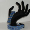 Blue, Black & Grey Spotted Criss-Cross Paracord Bracelet