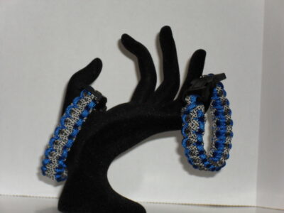 Blue, Black & Grey Spotted Paracord Bracelet