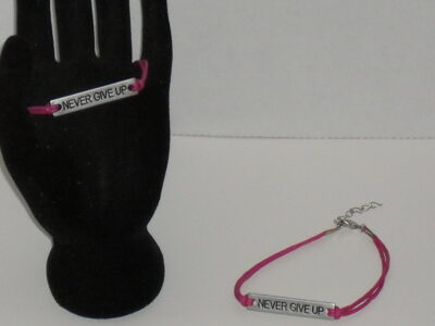 Never Give Up Cord Bracelet