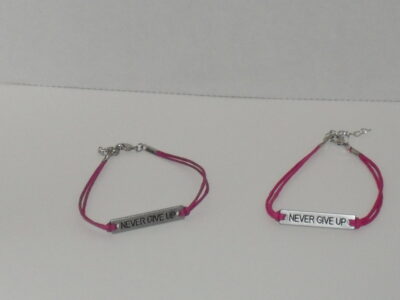 Never Give Up Cord Bracelet - Image 3