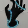Light Blue Beaded Rhinestone Bracelet - Image 5