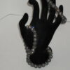 Grey Beaded Rhinestone Bracelet - Image 2