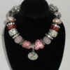 Pink Beaded Charm Bracelet - Image 2
