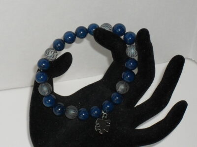 Dyed Jade Blue Bracelet - Image 4