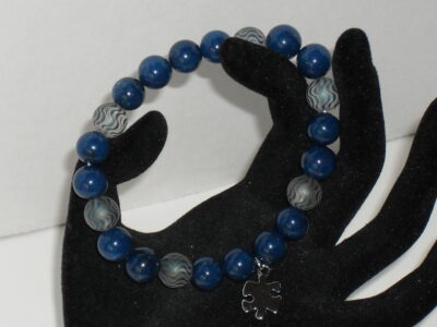 Dyed Jade Blue Bracelet - Image 2