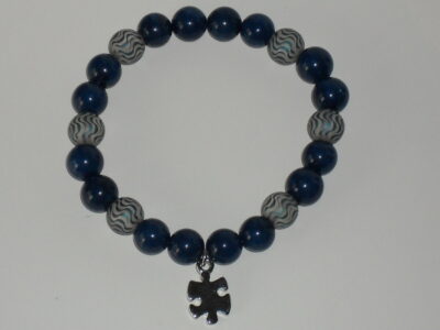 Dyed Jade Blue Bracelet - Image 3