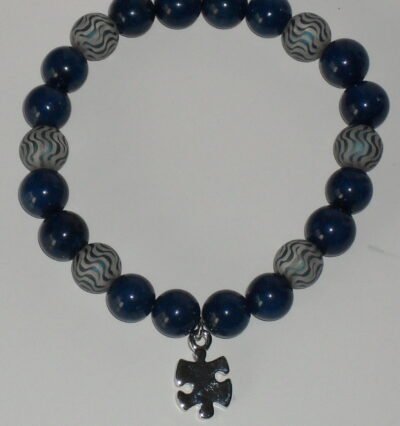 Dyed Jade Blue Bracelet